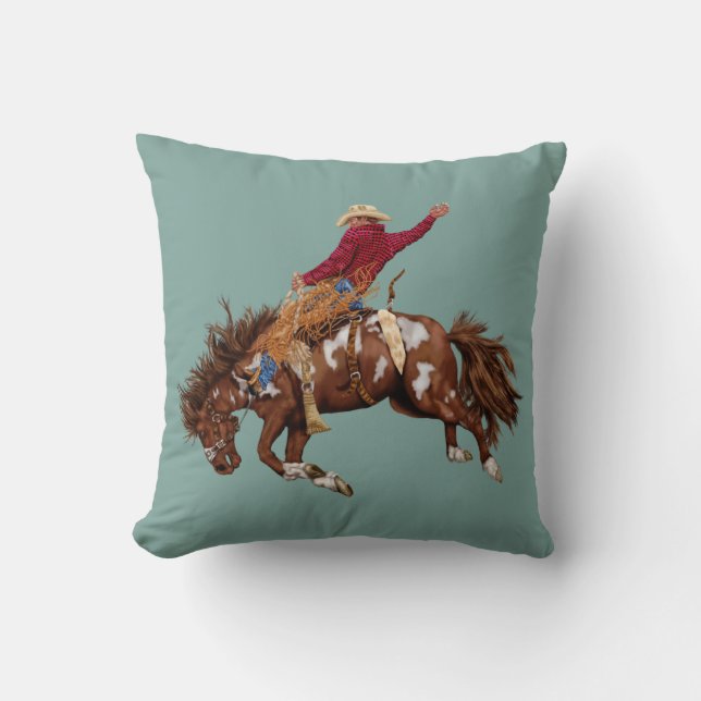 Cojín Decorativo Vintage bronco rider (Anverso)