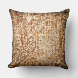 Cojín Decorativo Vintage Brown Arabesques Pillow