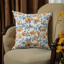 Cojín Decorativo Vintage California Poppies