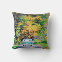 Cojín Decorativo Vintage Car Fall Ride Paisaje