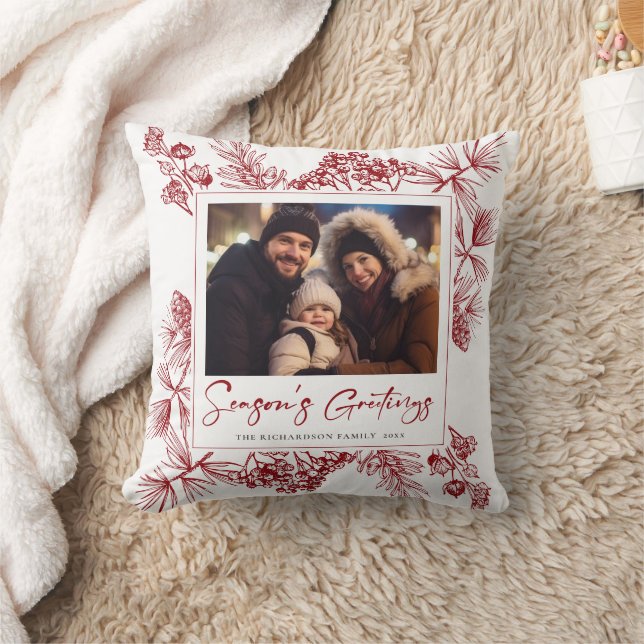 Cojín Decorativo Vintage Christmas Botanical (Manta)