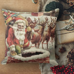 Cojín Decorativo Vintage Christmas Decor Santa Claus Navidades<br><div class="desc">El retro Santa Claus Vintage Ornamento de Navidad Añade un poco nostálgico de decoración navideña esta temporada con este retro Santa Claus Vintage Ornamentos de Navidad! Este adorno vintage presenta un diseño vintage de Santa Claus, perfecto para darle un toque festivo a la temporada. Mezclar lo antiguo con lo nuevo...</div>