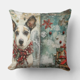 Cojín Decorativo Vintage Christmas Dog Pillow - Fiesta Rusa