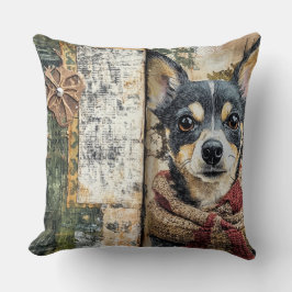 Cojín Decorativo Vintage Christmas Dog Pillow - Fiesta Rusa