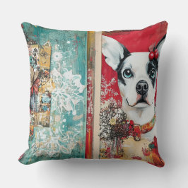 Cojín Decorativo Vintage Christmas Dog Pillow - Fiesta Rusa