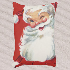 Cojín Decorativo Vintage Christmas, Jolly Winking Santa Claus