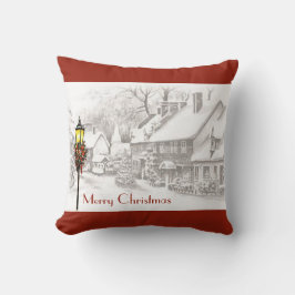 Cojín Decorativo Vintage Christmas Town Pillow