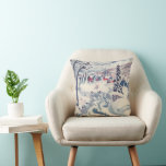Cojín Decorativo Vintage Christmas, Wind Village Snowscape Snow<br><div class="desc">Ilustracion Vintage Victorian Era Feliz Navidad navideña diseño de temporada de invierno con un pueblo nevado. Un río helado recorre el bosque,  los árboles están cubiertos de nieve y el hielo y las montañas están a lo lejos. ¡Felices fiestas y saludos de temporada!</div>