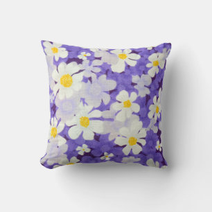 Cojín Decorativo Vintage colorido: Patrón de flores sin foco