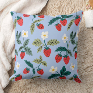 Cojín Decorativo Vintage Cottagecore Strawberry Pattern