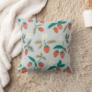 Cojín Decorativo Vintage Cottagecore Strawberry Pattern