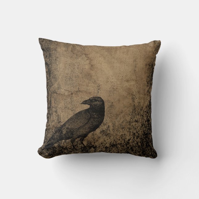 Cojín Decorativo Vintage Crow (Anverso)