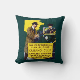 Cojín Decorativo Vintage Cubano Club Cigarros