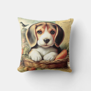 Cojín Decorativo Vintage Cute Beagle Puppy