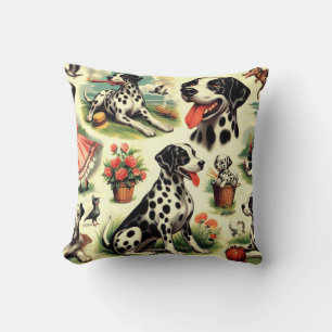 Cojín Decorativo Vintage Cute Dalmatian Seamless