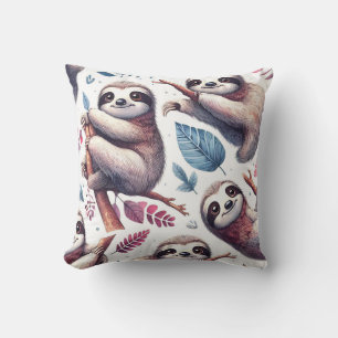 Cojín Decorativo Vintage Cute Slote Seamless Watercolor