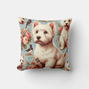 Cojín Decorativo Vintage Cute West Highland White Terrier