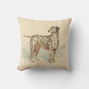 Cojín Decorativo Vintage Dalmatian Elegante Imprimir Cushiro Blanqu