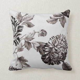 Cojín Decorativo Vintage de color topo gris de color de ante Toile