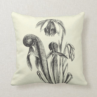 Cojín Decorativo Vintage de la planta de la cobra botánico