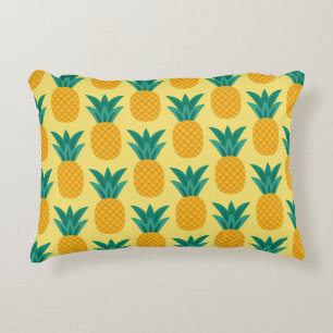 Cojín Decorativo Vintage de piña: Frutísimo patrón delgado.