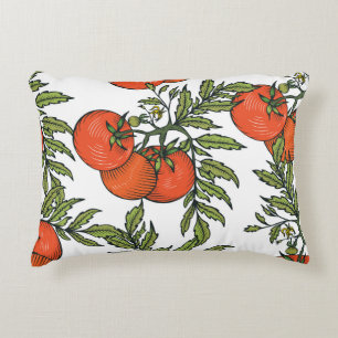 Cojín Decorativo Vintage de tomate: Ilustracion del mercado agrícol