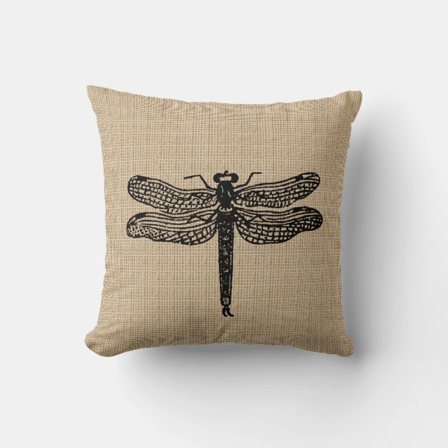 Cojín Decorativo Vintage Dragonfly Pillow (Anverso)