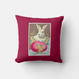 Cojín Decorativo Vintage Easter Bunny Ilustracion