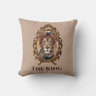 Cojín Decorativo Vintage Elegante León Marrón King Retro Dads