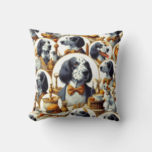 Cojín Decorativo Vintage English Setter Ilustracion