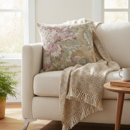 Cojín Decorativo Vintage Faded Floral: Antique Rose Shabby Chic