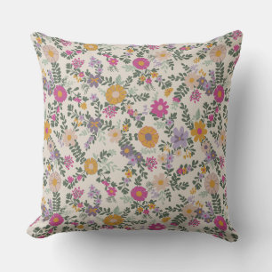 Cojín Decorativo Vintage Floral Cushion - Decoración Botánica Color