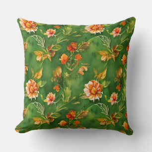 Cojín Decorativo Vintage Floral Garden Acuarela Patrón sin inconven