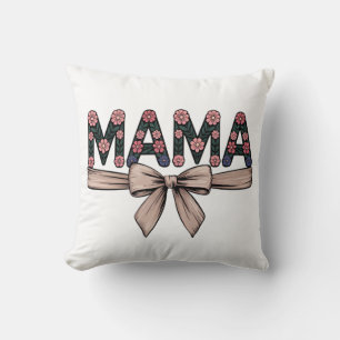 Cojín Decorativo Vintage Floral "MAMA" regalo del Día de la Madre, 