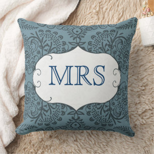 Cojín Decorativo Vintage Floral Monograma Pillow