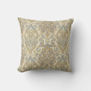 Cojín Decorativo Vintage Floral textured design. Damask Seamless vi