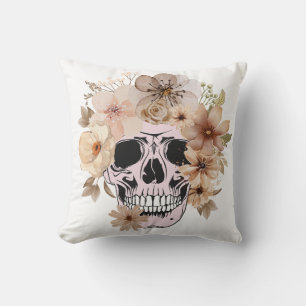 COJÍN DECORATIVO VINTAGE FLOWER SKULL