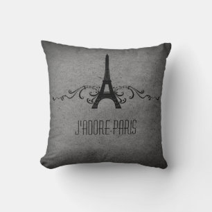 Cojín Decorativo Vintage francés Flourilow Pillow, gris