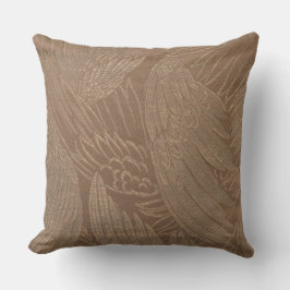 Cojín Decorativo Vintage Fraude de Floral Textil Tan Cushion de Oro