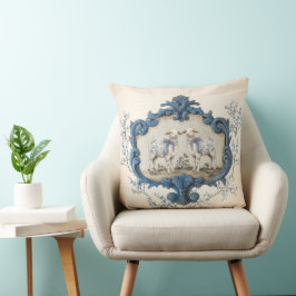Cojín Decorativo Vintage French Toile | Chinoiserie Nativity Sheep