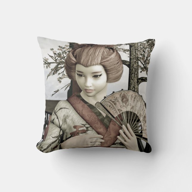 Cojín Decorativo Vintage Geisha (Anverso)