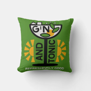 Cojín Decorativo Vintage Gin Y Tonic Art