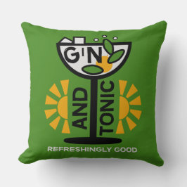 Cojín Decorativo Vintage Gin Y Tonic Art