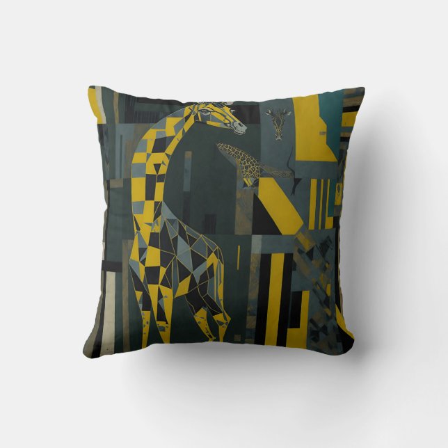 Cojín Decorativo vintage giraff 1 (Reverso)