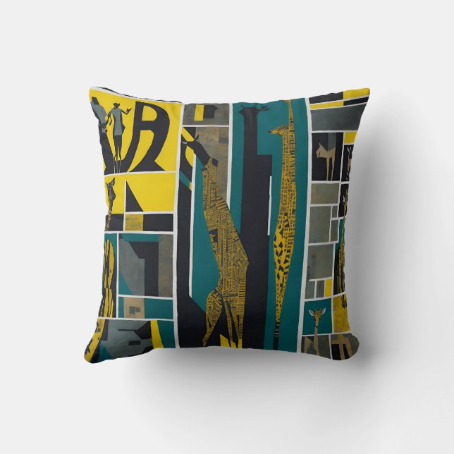 Cojín Decorativo vintage giraff 2 (Reverso)