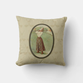 Cojín Decorativo Vintage Golfing Lady Art (3)