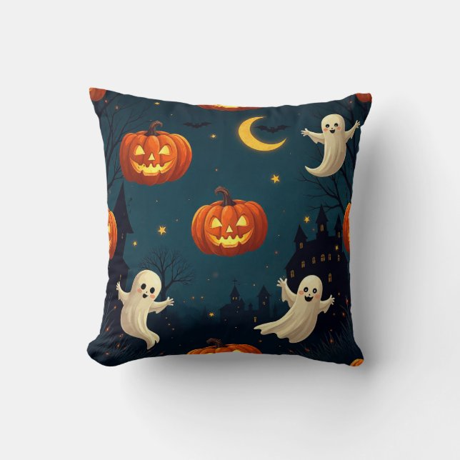 Cojín Decorativo Vintage Gothic Skull & Floral Pattern Accent Pillo (Anverso)