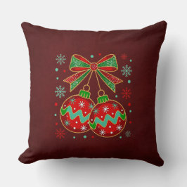 Cojín Decorativo Vintage Green Christmas Throw Pillow