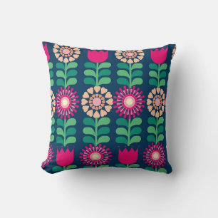 Cojín Decorativo vintage/ilustracion de fondo floral