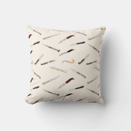 Cojín Decorativo Vintage Italian Knives Pattern Throw Pillow